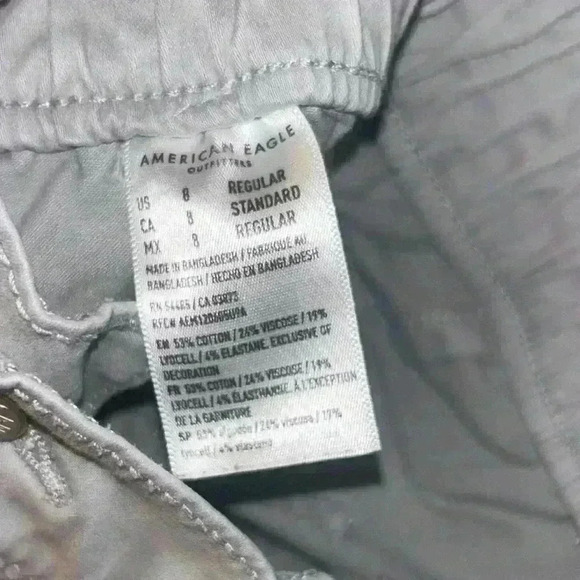 American Eagle Super Stretch High Waisted Ankle Zip Jogger Gray Women’s Size 8 - Picture 4 of 4